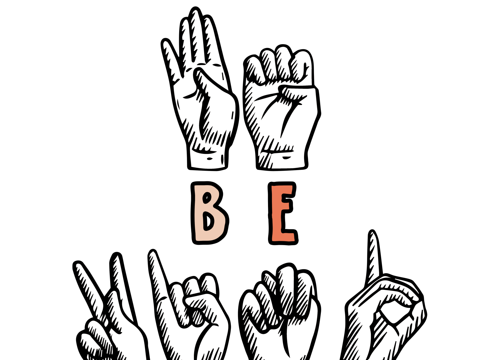 Be Kind Sign Language by Deon on Dribbble