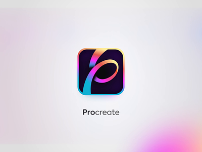 Procreae Logo app bigsur drawing flat gradient icon illustration logo macos procreate screen ui