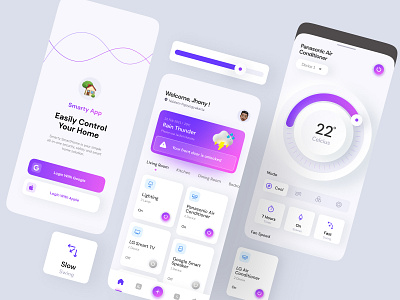 Smarthome App by Herdetya Priambodo for Plainthing Studio on Dribbble