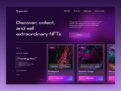 NFT SuperArt Landing Page