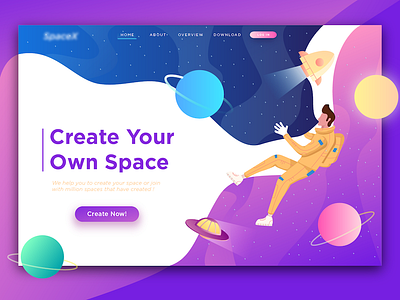 Space Header Illustration