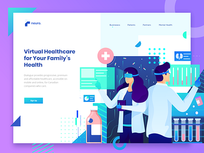 Virtual Healthcare Landing Page Header by Herdetya Priambodo for ...