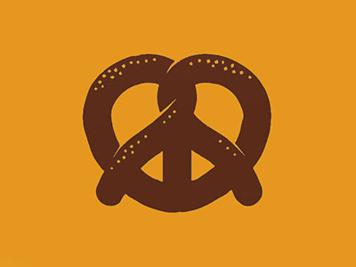 Peace Pretzels asheville cheese food heart logo love mark nc peace pretzel