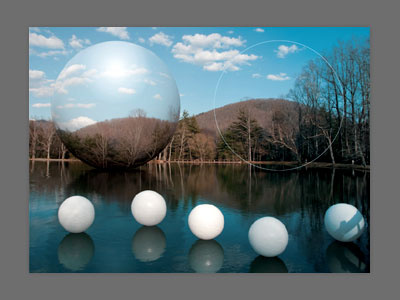 Rehappening art ball black mountain college happening lake photo illustration rehappening sky