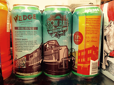 Iron Rail IPA asheville beer can graffiti illustration packaging river arts district train