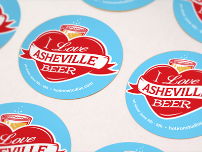 I Love Asheville Beer asheville beer heart stickers
