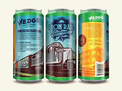 Iron Rail Can Proof3 asheville beer can graffiti illustration packaging photoshop proof rendering river arts district train