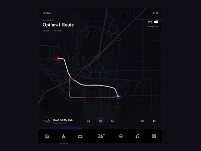 HMI_Map car hmi map ui