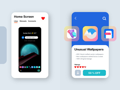 Mobile Home Screen Setup android mobile mobile app present ui ux