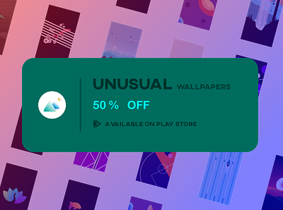 Unusual Wallpapers app for Android android colorful design icon illustration logo ui ux vector
