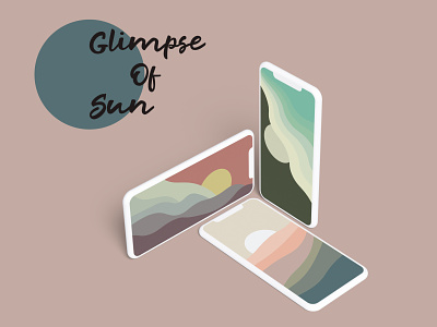 Glimpse Of Sun - wallpapers set android colorful colors design gradient illustration ios iphone sun sunset wallpaper wallpapers