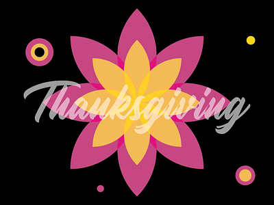 Happy ThanksGiving colorful cute design flower happy illustration logo thanksgiving typography