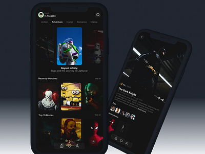 Movie Application app design ui ux