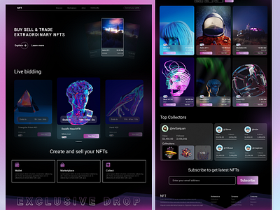 NFT Landing Page design ui ux