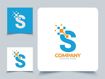 Creative Technology Letter S Logo Template Design.