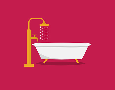 Bathtub Clip Art Vector Illustrations bathtub bathtub vector branding bubble graphic design relax ui