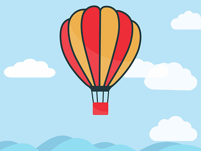 Creative Illustration And Clip Art Vector Hot Air Balloon Design ballon vector balloon illustrations branding graphic design hot air balloon design logo motion graphics sky ui