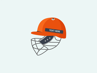 Colorful Cricket Helmet Vector Illustration Design. play