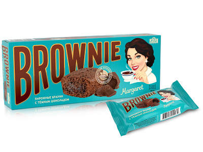 Brownie biscuit graphic design