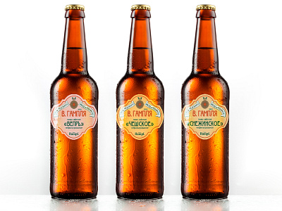 V. Gamplya beer branding design graphic design illustration packaging visualization