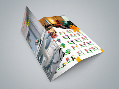 Decorative flowers leaflet branding design graphic design visualization