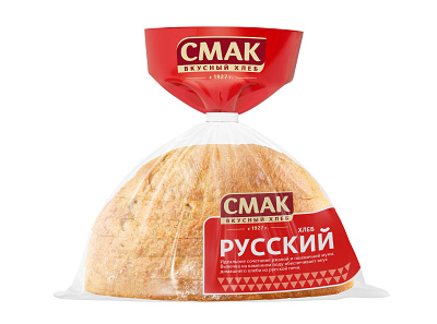 SMAK Russian bread 3d branding design graphic design packaging visualization
