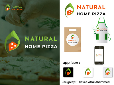 Natural Home Pizza Logo Design | Branding Logo Design|