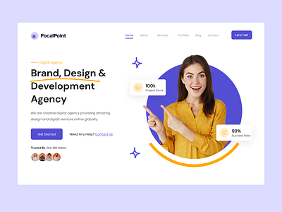 Digital Agency Landing Page graphic design landing page ui ux web design