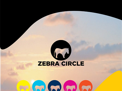 Zebra circle logo design.