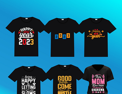 T Shirt Design clothes graphic design happy happy new year new year t shirt t shirt design t shirt template tee typography t shirt design