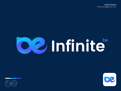 Be Infinity - Brand identity | Logo Design adobe be blue brand brand identity branding color color gradient design fanaan gradient gradient logo graphic design illustration illustrator infinite infinity logo vector