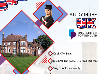Flyer For study in the Uk banner design consultency creative facebook ads facebook post flyer design graphic graphic design photoshop poster design