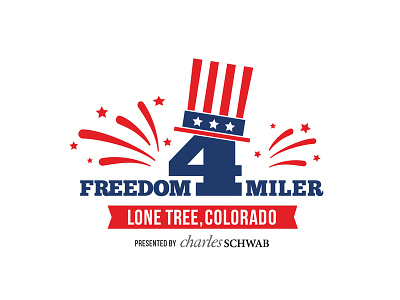 Logo for Freedom 4 Miler branding design event event branding logo logo design non profit non-profit