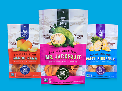 Jali Fruit Co. Packaging branding design dried fruit graphic design packaging women empowerment