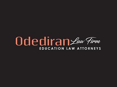 Odediran Law Firm brand design brand identity branding branding design illustration logo typography vector