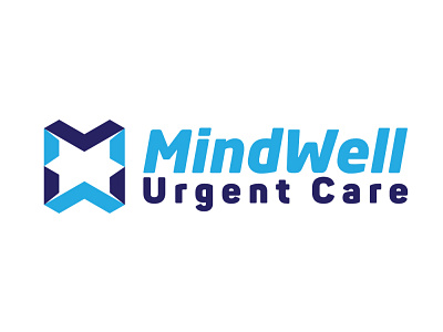 MindWell Urgent Care blue brand brand design brand identity branding branding design design illustration logo mental health