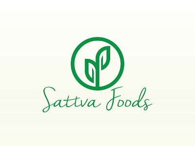 Sattva Foods brand brand design brand identity branding branding design design green illustration leaf leaves typography