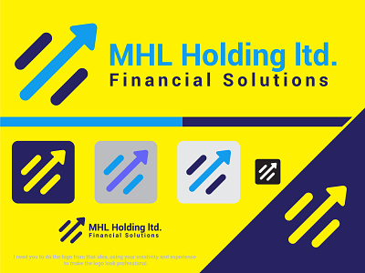 MHL Holding ltd arrow brand brand design brand identity branding branding design finance illustration logo up