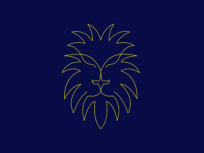 lineart lion brand brand design brand identity branding branding design design illustration lineart lion lion face logo logo design vector
