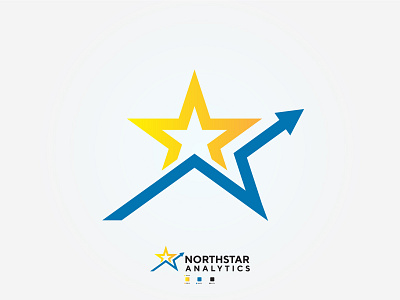 NorthStar Analytics analytics arrow brand design brand identity branding branding design finacial graphic design growth illustration logo northstar stable star upside