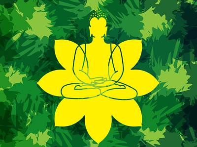 Nirvana brand brand design brand identity branding branding design buddha design green illustration logo nirvana vector