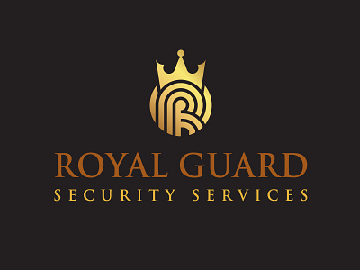 Royal Guard brand brand design brand identity branding branding design crown design gold illustration logo r round royal vector