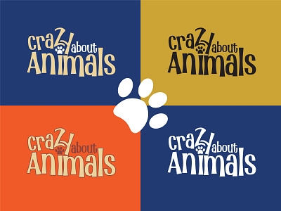 CraZy aBouT aNImaLs animal branding care crazy dog graphic design logo motion graphics paw