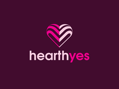 HeartYes brand brand design brand identity branding branding design design heart illustration logo pink vector