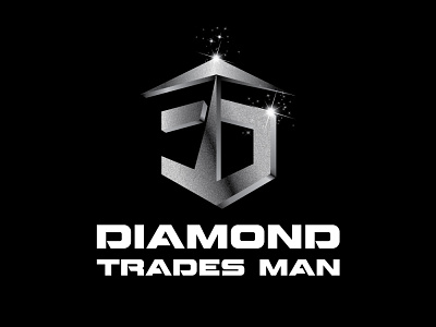 Diamond Trades Man 3d animation black blue brand brand design brand identity branding branding design design diamond dt graphic design illustration logo logo design motion graphics round ui vector