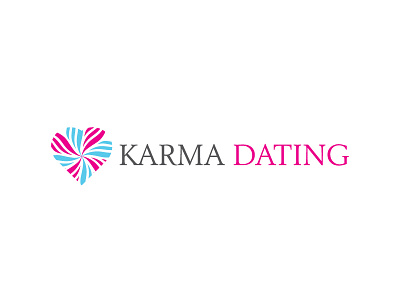 Karma Dating dating heart karma negative space point waves pink