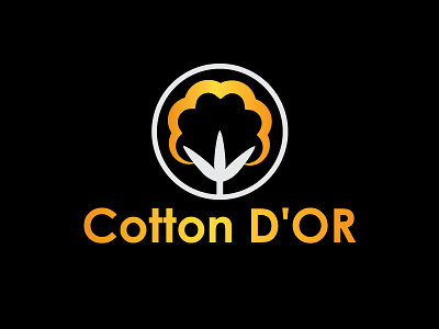 Cotton D12 black cotton egypt gold golden leave nature plant round white