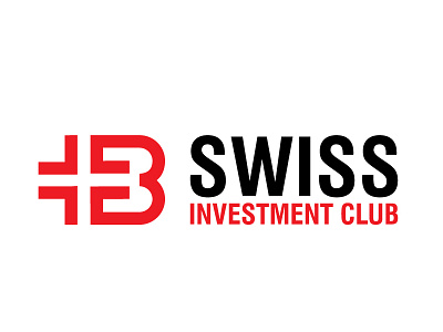 Swiss Investment Club b bitcoin black bold club cross investment minimal red swiss symbols