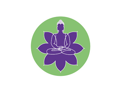 Logonirvana buddha dhyan feel good lineart lotus meditation nirvana relex sit