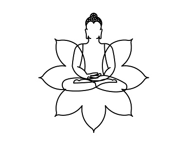 Logonirvana Logo1 buddha dhyan feel good lineart lotus meditation nirvana relex sit